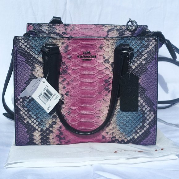Coach Multicolor Snakeskin Women's Bag - Picture 1 of 15